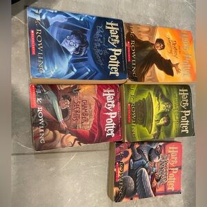Scholastic Harry Potter Paperback Set - Green, Red, Blue, Teal, Purple